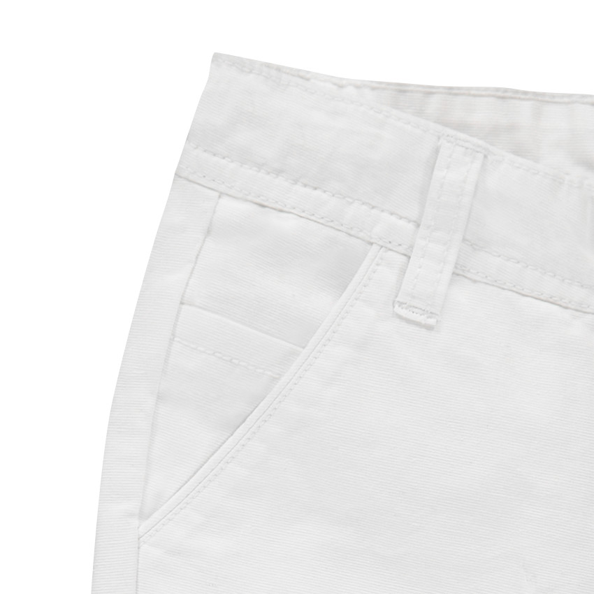 Pantalon blanc en coton ottoman 