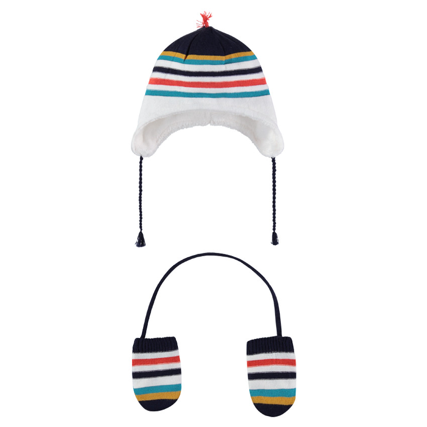 Ensemble bonnet et moufle 