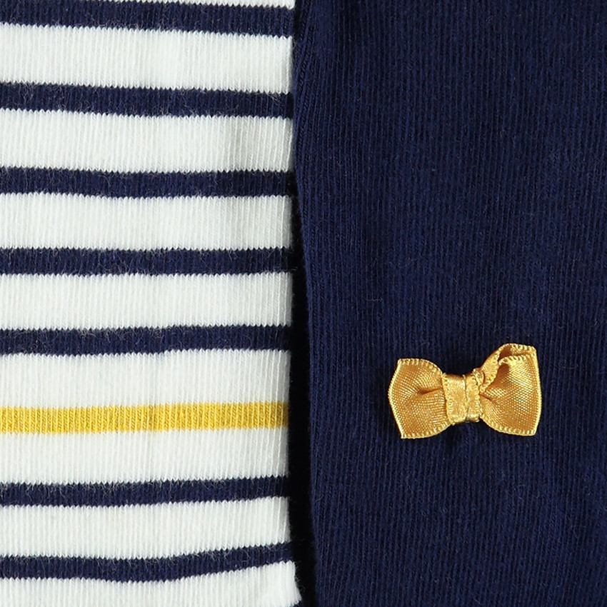 Lot de 2 collants épais imprimé / uni 