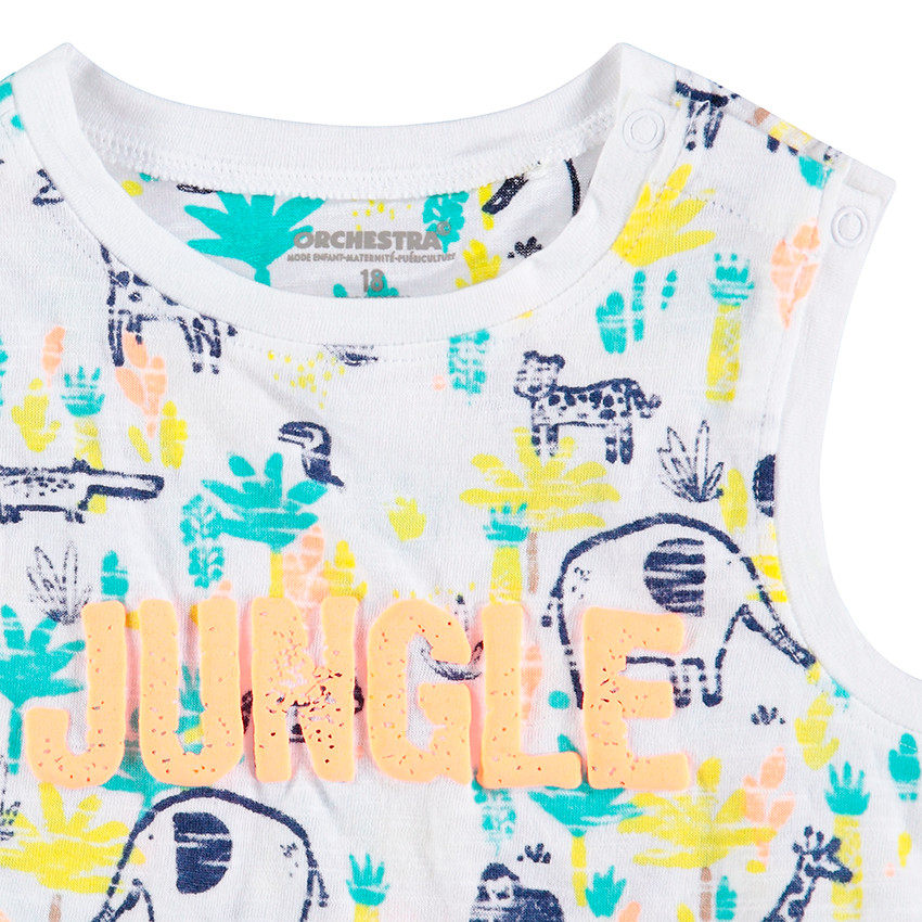 Débardeur en coton avec imprimés fantaisie 