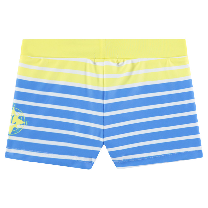 Boxer de bain avec rayures contrastées et motif 
