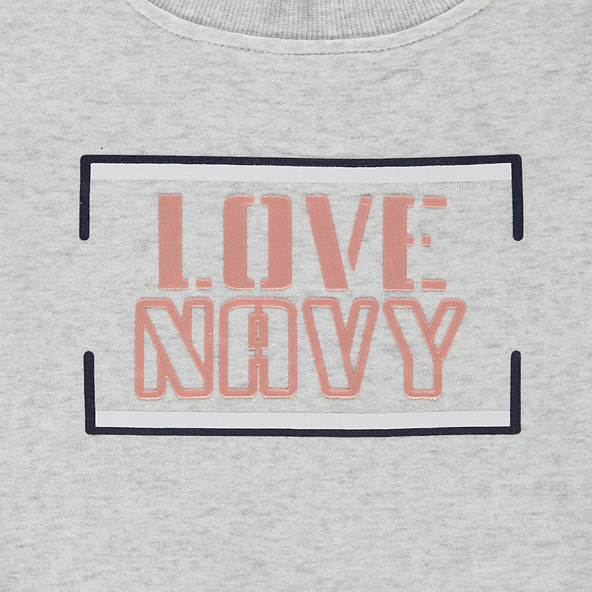 Junior - Jogging en molleton avec bandes contrastées et texte printé en relief 