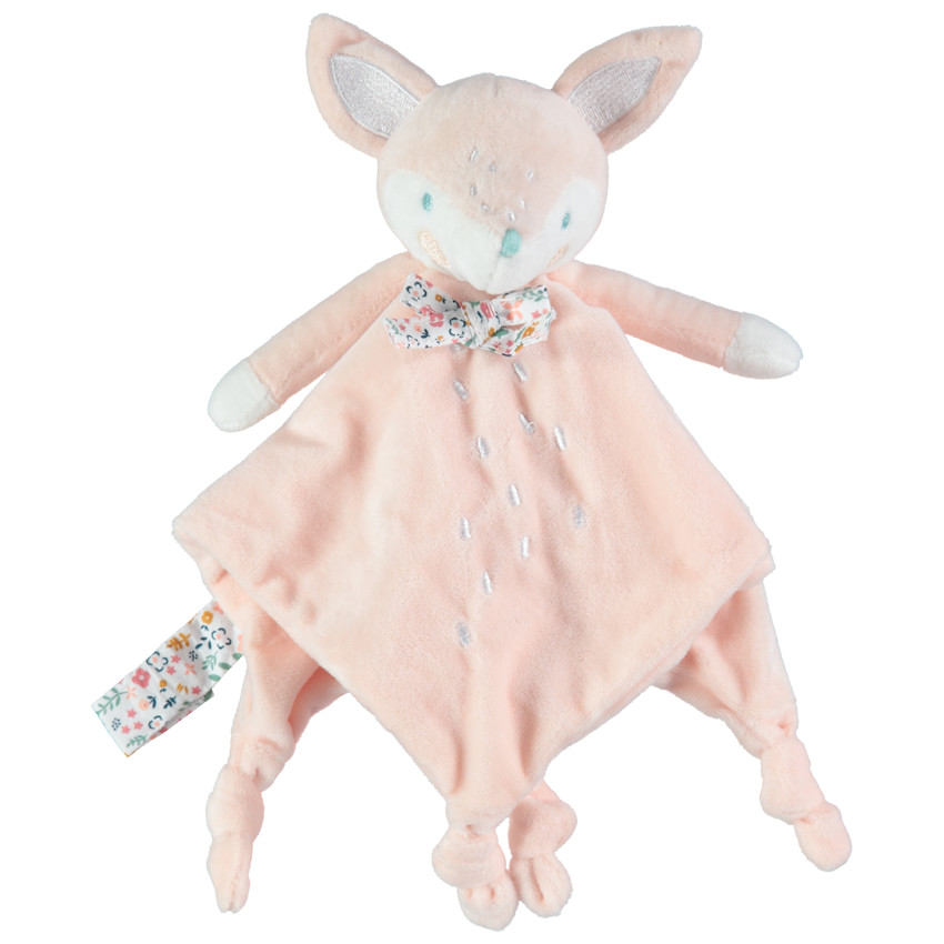 Doudou mouchoir renard en velours 