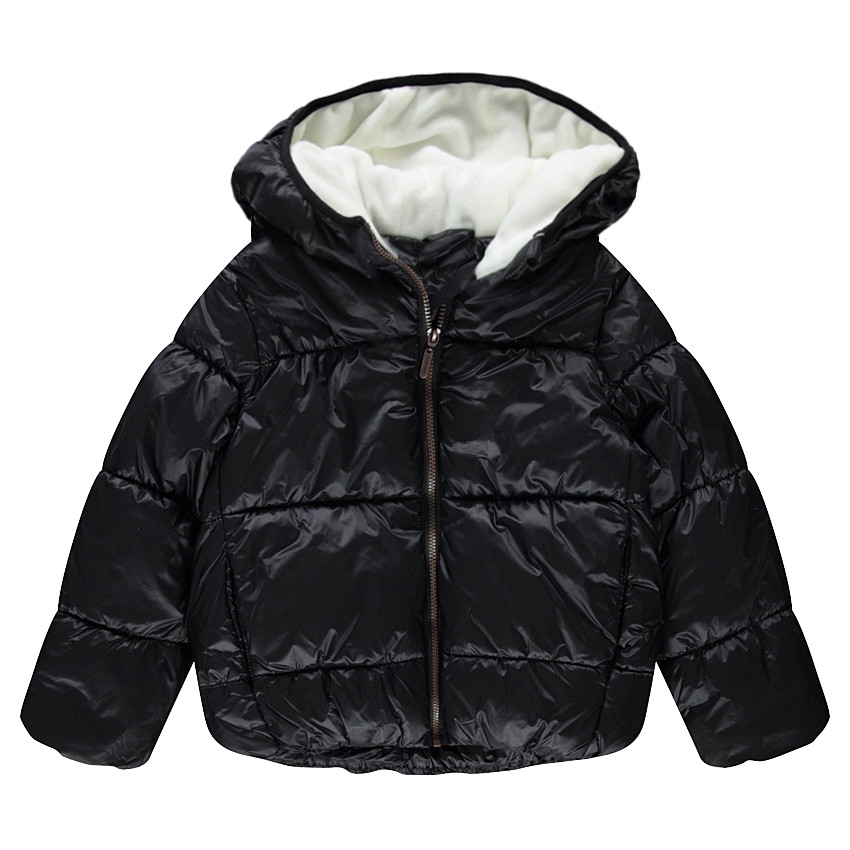 Junior - Doudoune matelassée à capuche avec doublure en micropolaire 