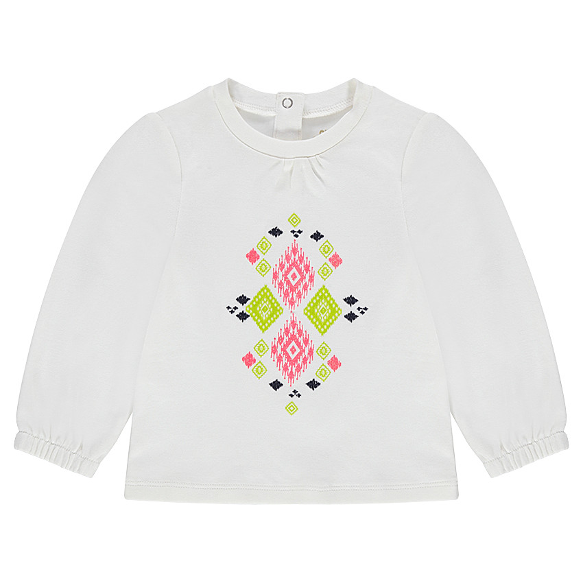 Tee-shirt manches ballon avec motif coloré printé 