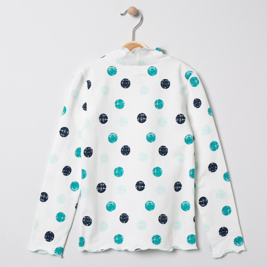 Sous-pull col cheminée à pois all-over 