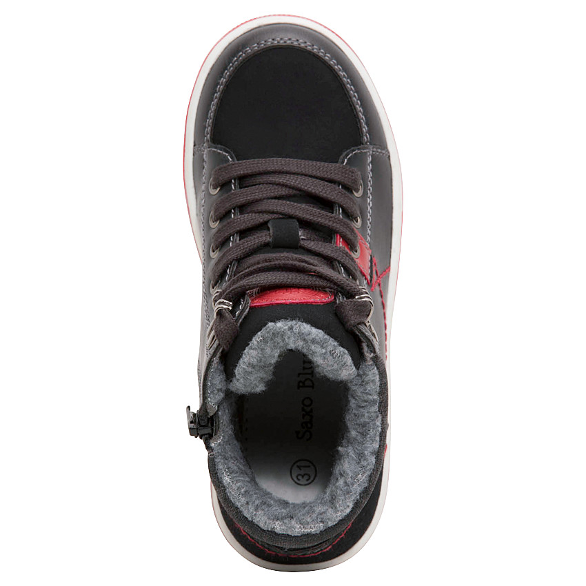 Baskets montantes garçon à lacets et zip  