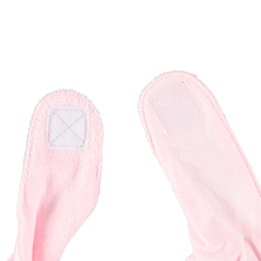 Lot de 2 bavoirs forme bandana blanc à pois / rose à print fantaisie 