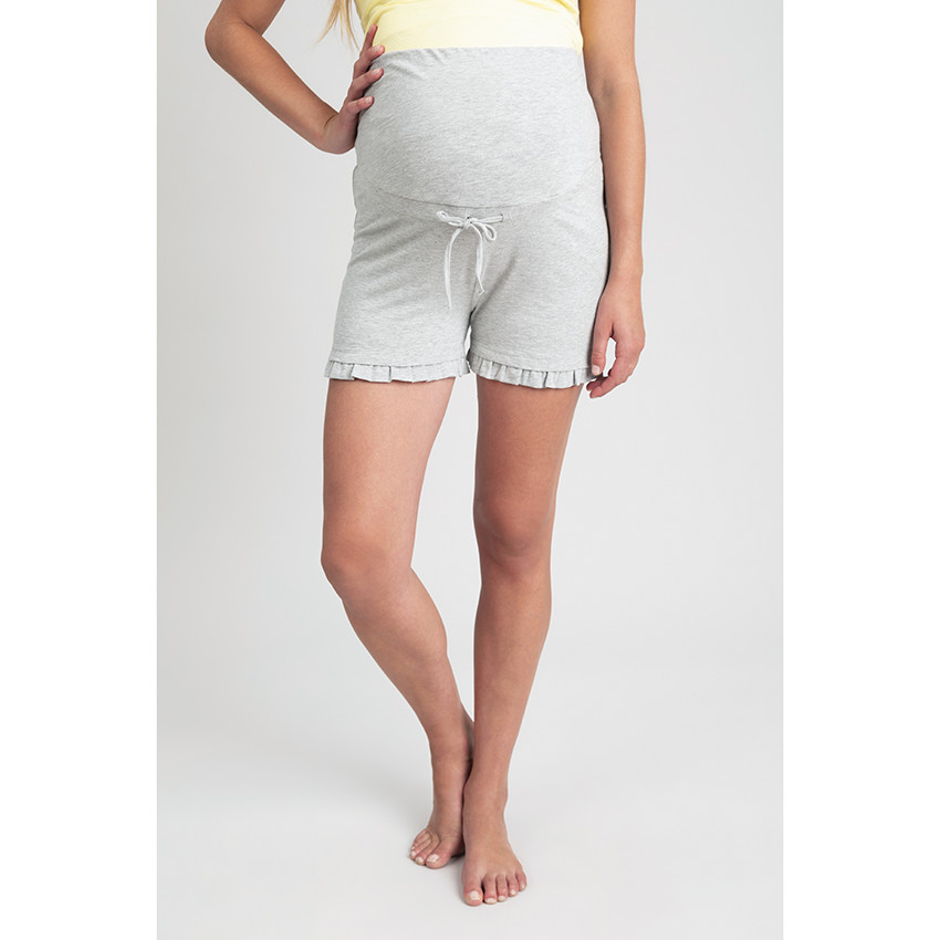 Short homewear de grossesse finition volantée 