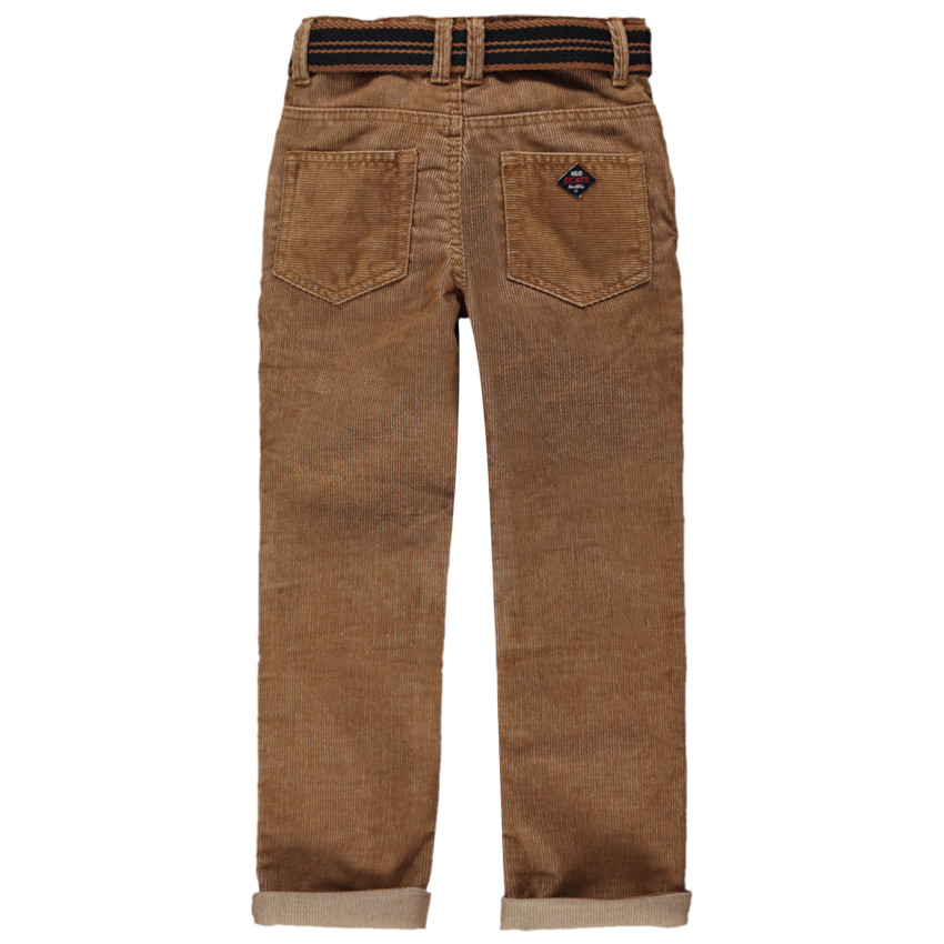 Pantalon en velours marron avec ceinture amovible  