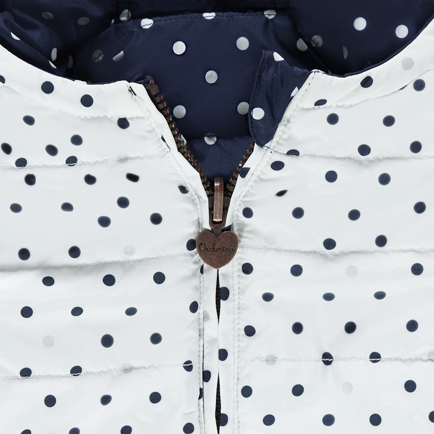Doudoune réversible à pois all-over 