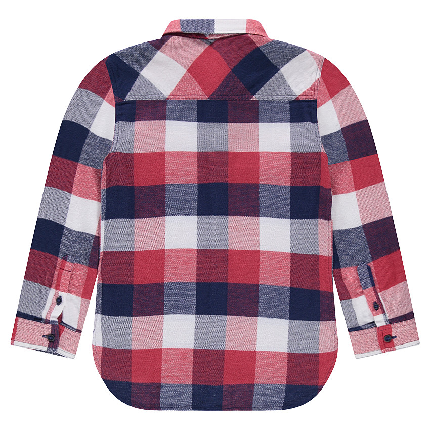 Junior - Chemise manches longues à carreaux et poche 