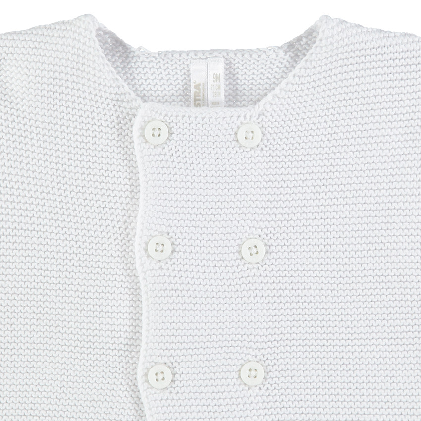 Gilet uni en maille à double boutonnage 