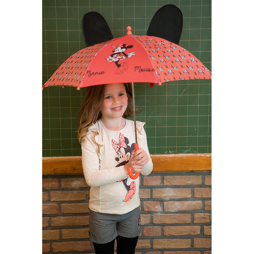 Tee-shirt manches longues en molleton fin à volants et print Disney Minnie 