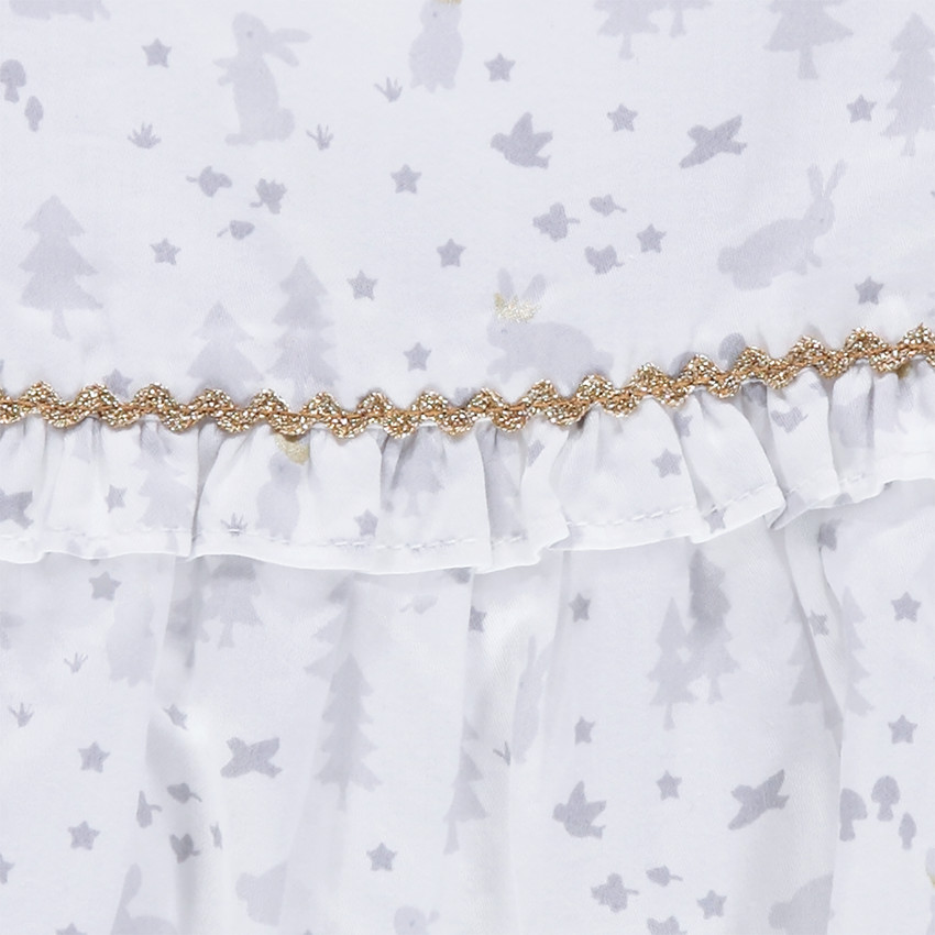 Tunique en coton doublé avec motif all-over  