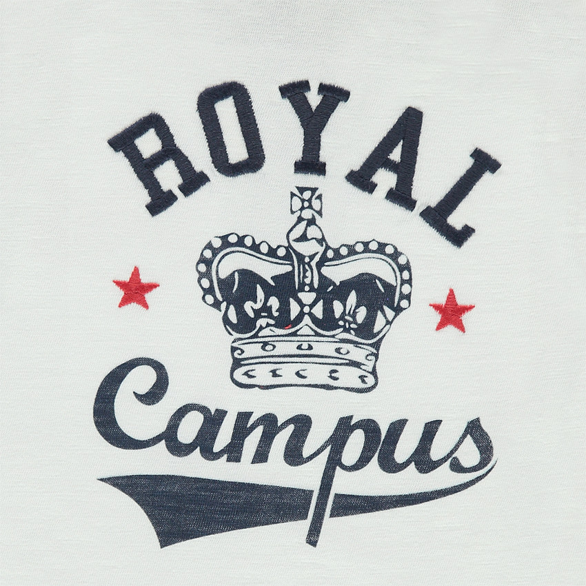 Polo manches courtes à capuche avec inscription brodée 