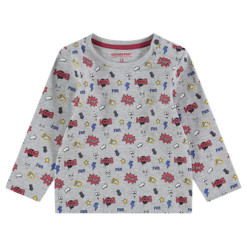 Sous-pull en jersey avec motif esprit bande dessinée all-over 