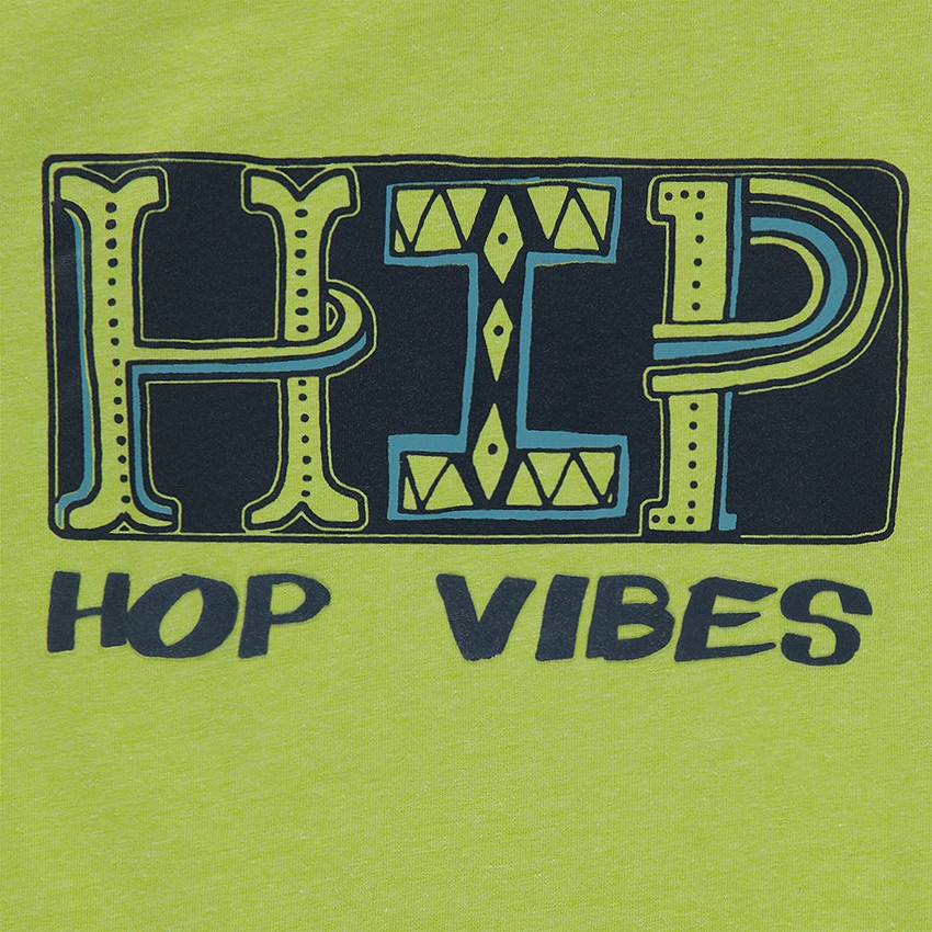 Pyjama en jersey bicolore avec print fantaisie sur le devant 