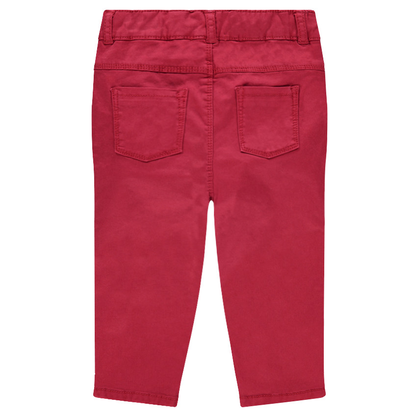 Pantalon en twill surteint uni 