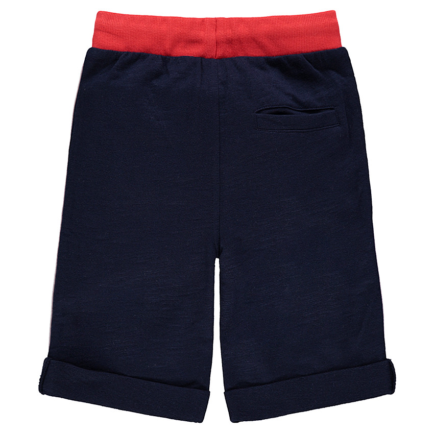 Bermuda en molleton avec bandes contrastées sur les côtés 