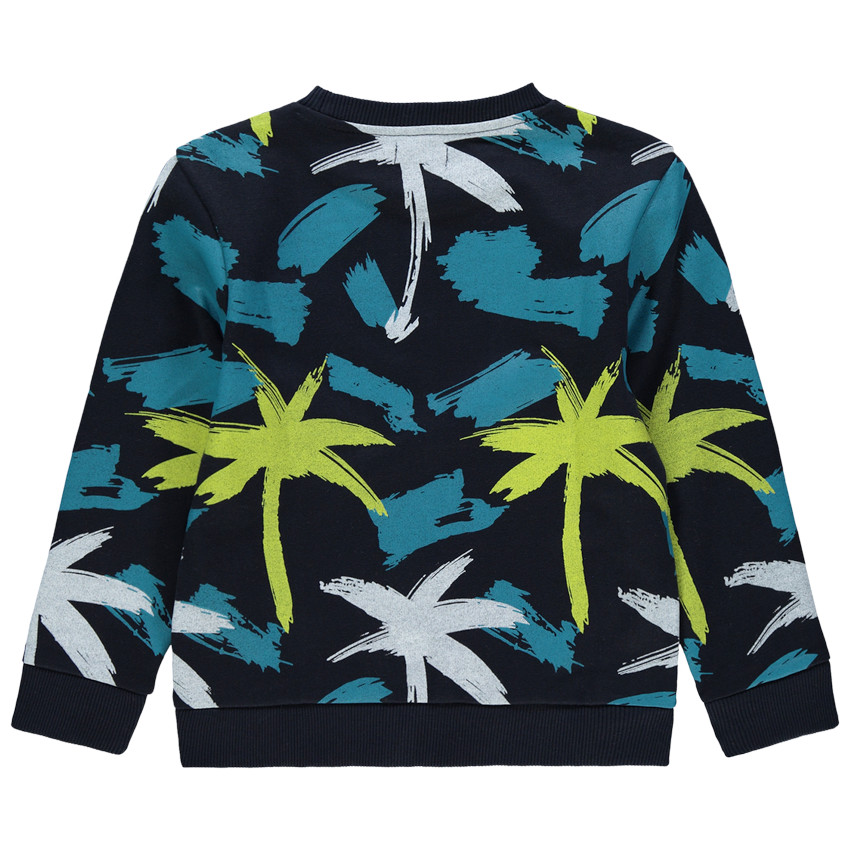 Sweat en molleton à palmiers printés all-over 