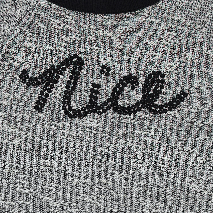 Junior - Sweat en molleton fantaisie avec inscription en sequins 
