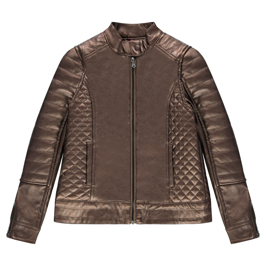 Junior - Veste en simili cuir effet métallisé 