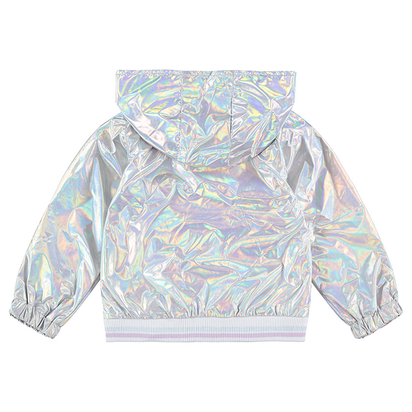 Blouson iridescent doublé jersey avec motif Smiley brodé 