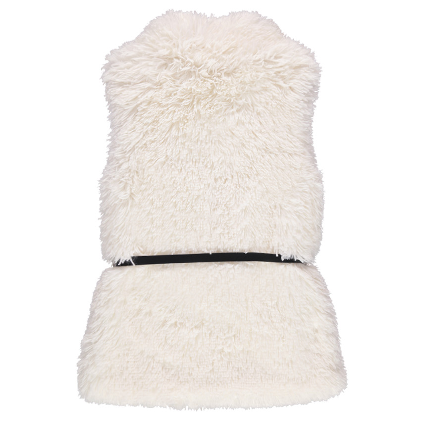 Junior - Gilet sans manches en fausse fourrure avec ceinture amovible 