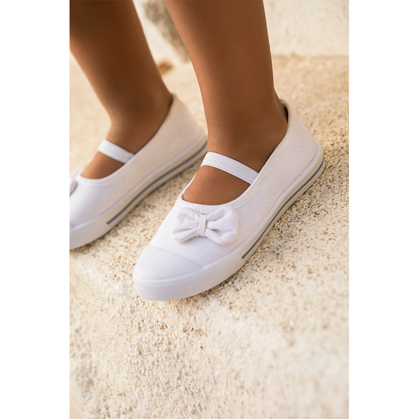 Babies en toile à élastique et noeud 