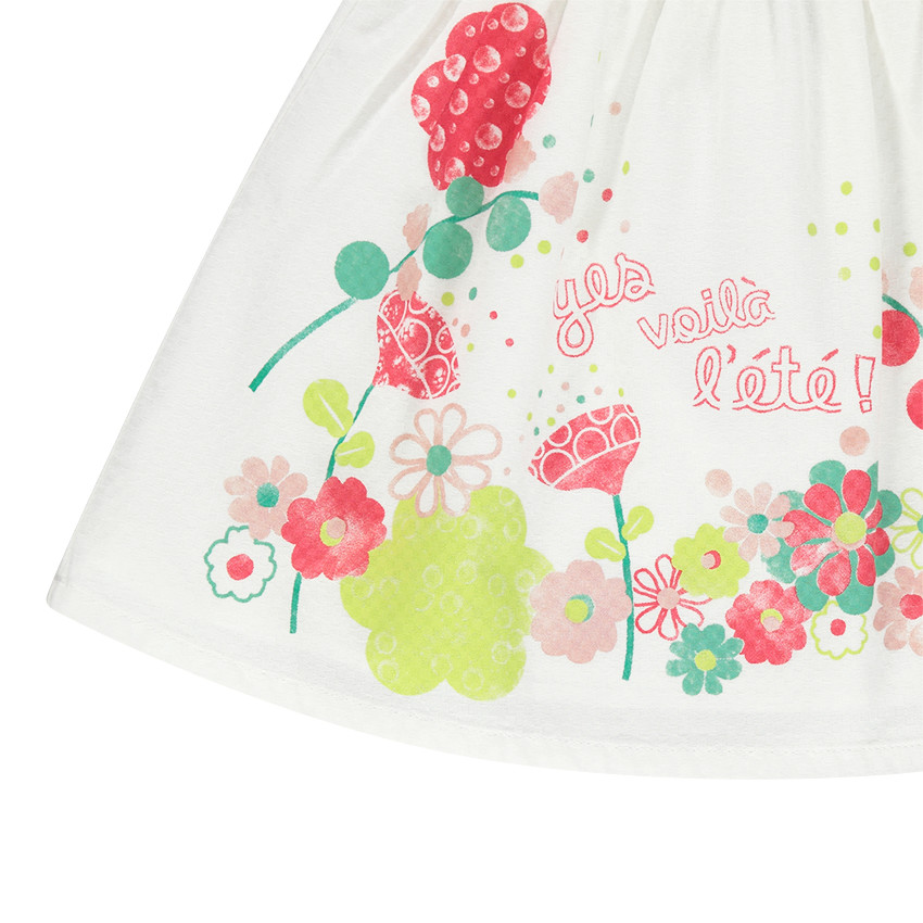 Jupe patineuse avec fleurs printées 