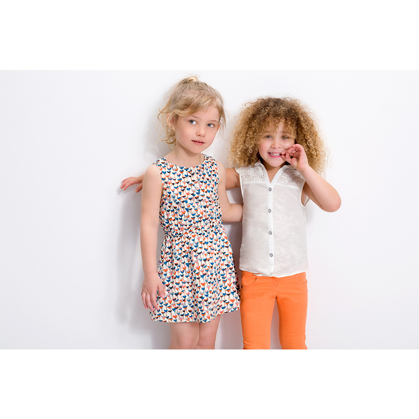 Robe en crêpe imprimée fleurie 