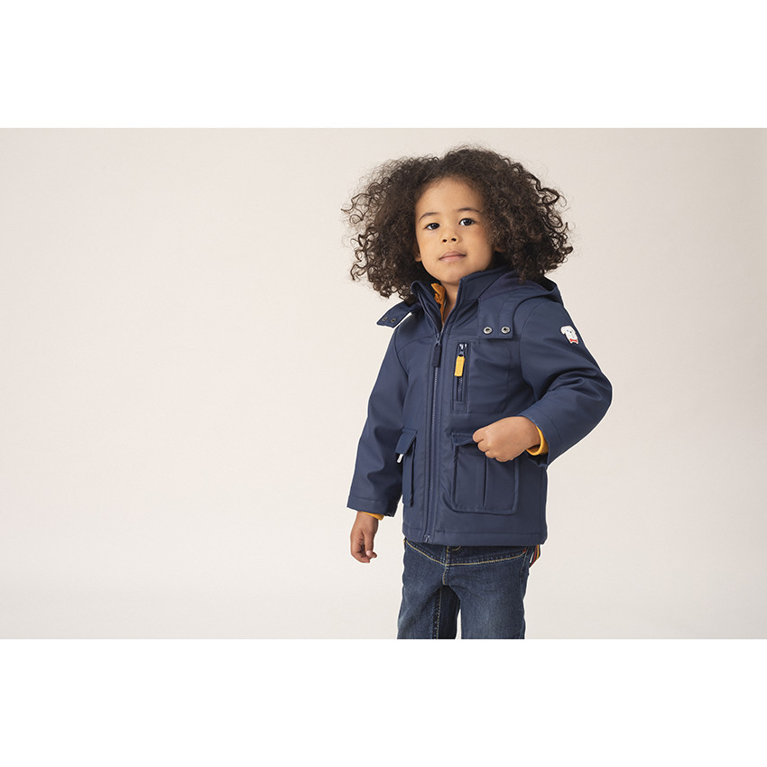 Parka à capuche en gomme 3 en 1 