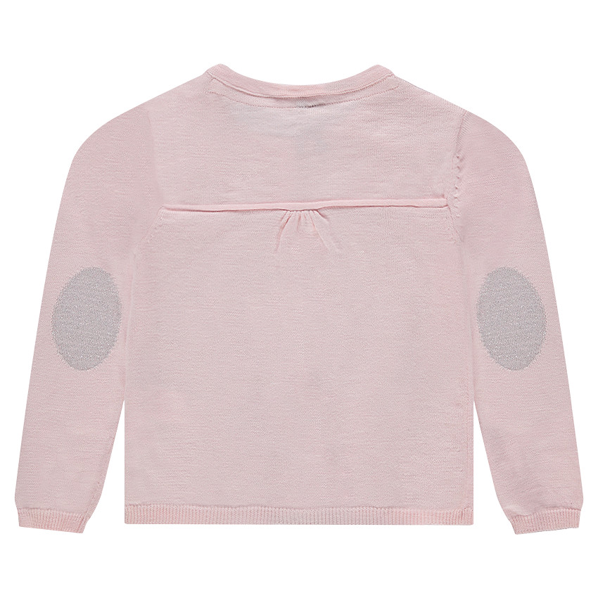 Gilet en tricot avec effet de coudières au dos 