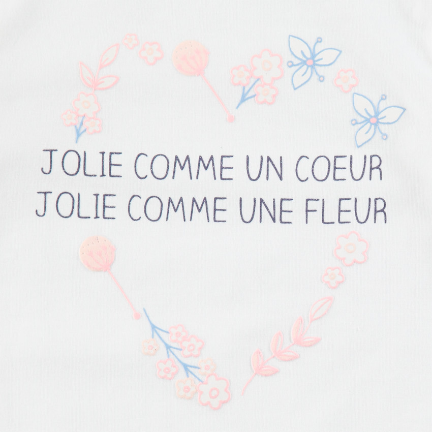 Tee-shirt manches longues en jersey avec message printé 