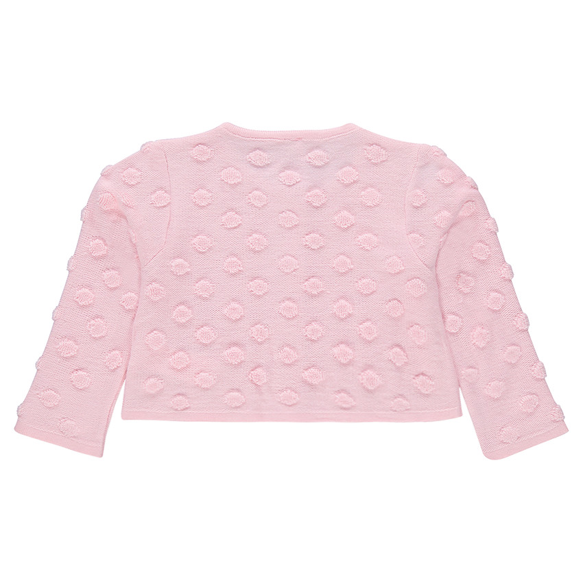 Gilet en tricot à pois reliefés en jacquard éponge 