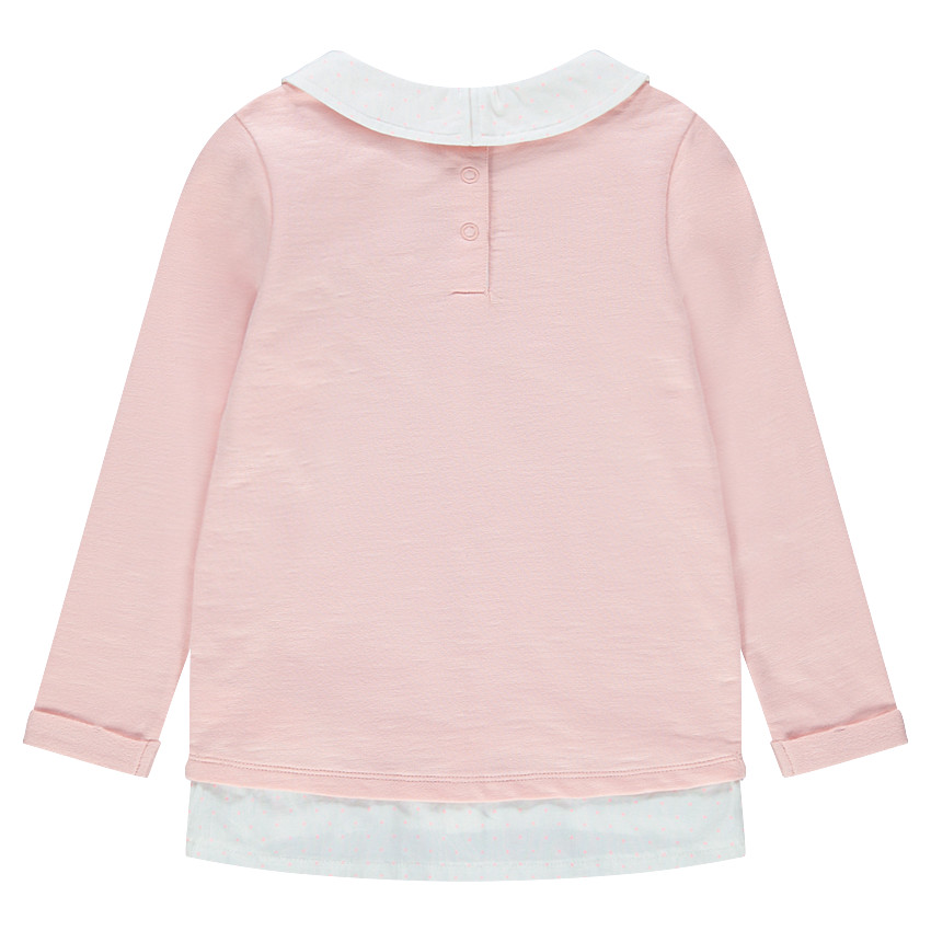 Sweat en molleton avec col Claudine et danseuse printée  