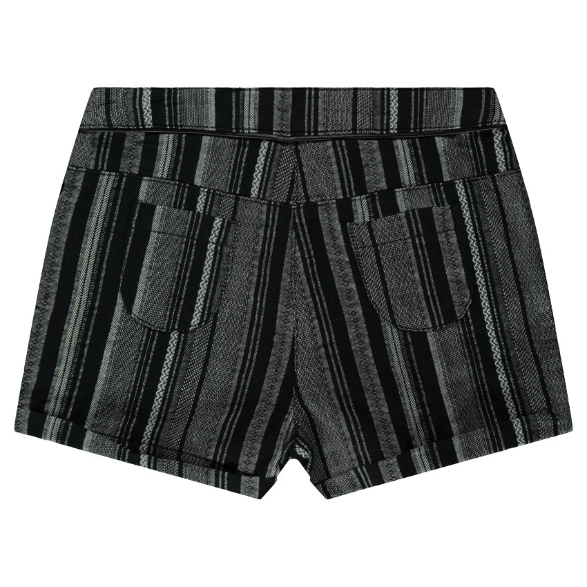 Short en coton à rayures fantaisie 