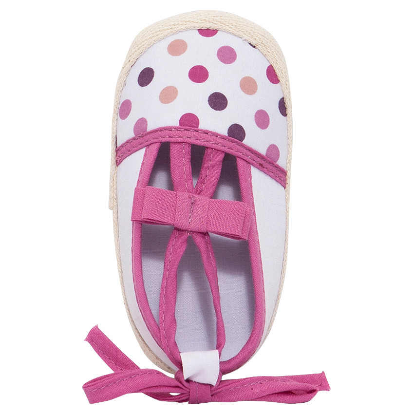 Espadrilles en toile avec noeud et imprimé pois 