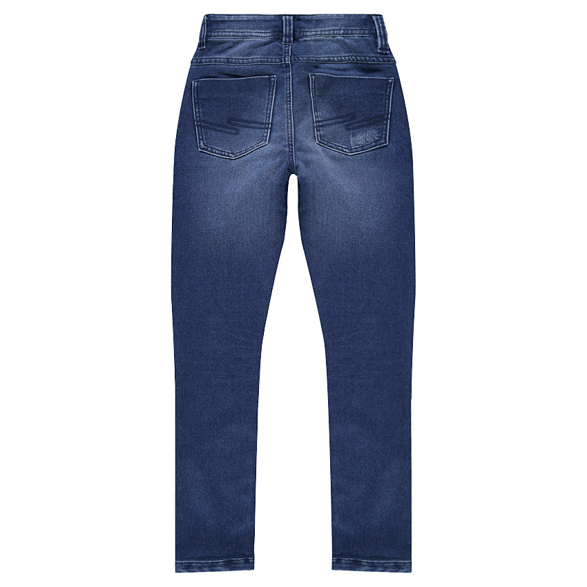 Junior - Jeans effet used et crinkle avec découpes sur les jambes 