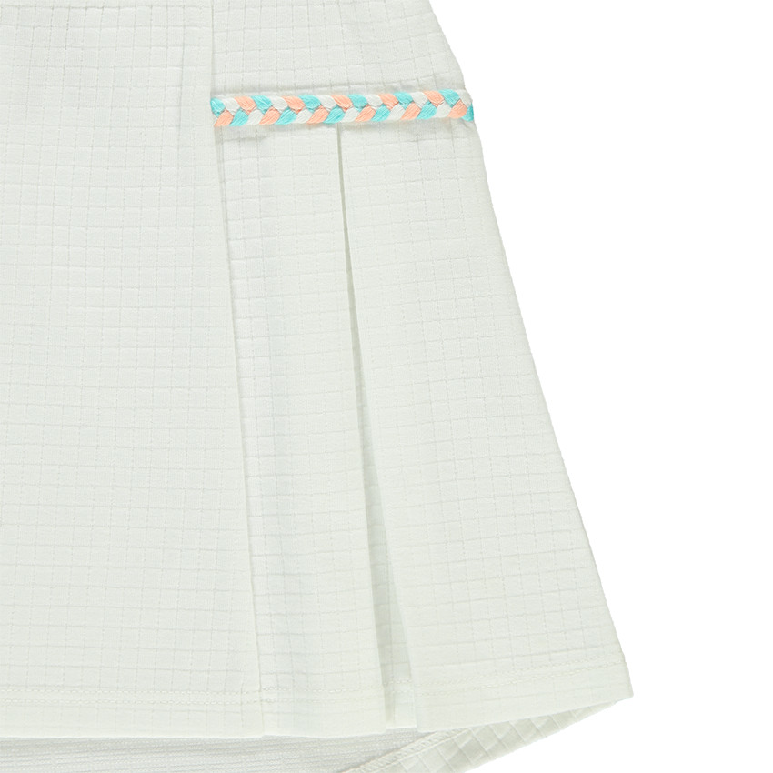 Jupe avec tresse et découpes fantaisie 