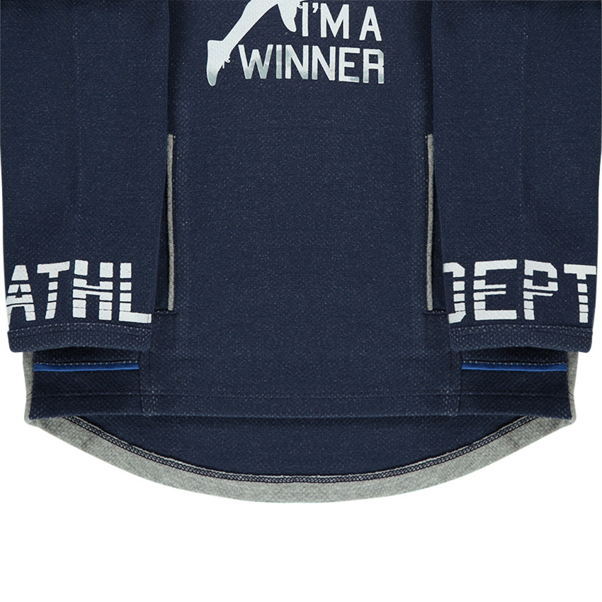 Sweat en molleton à capuche avec print esprit sport et poches zippées 