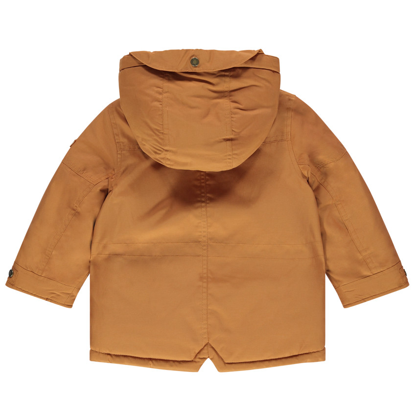 Parka en toile doublée sherpa à capuche amovible 