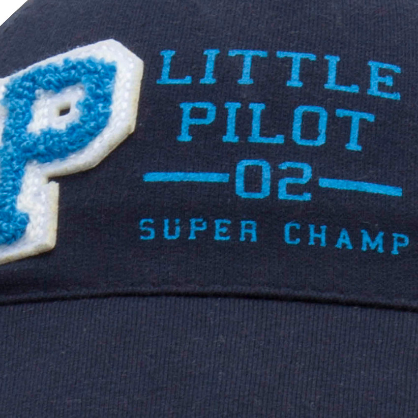 Casquette en twill avec lettre en bouclette patchée 