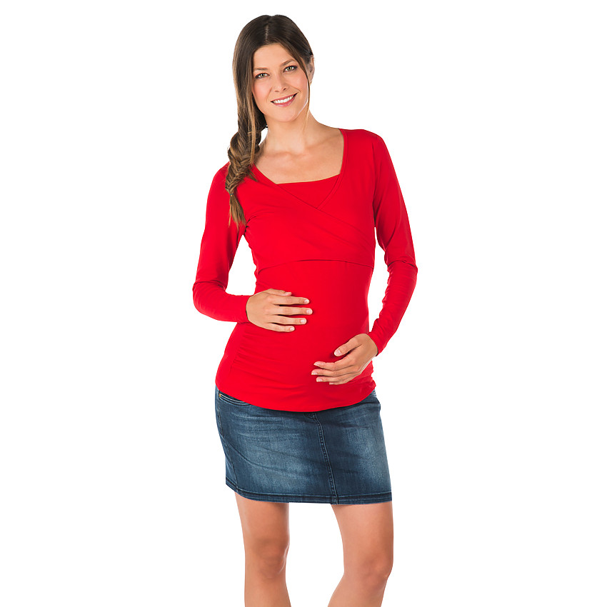 Tee-shirt d'allaitement manches longues uni 