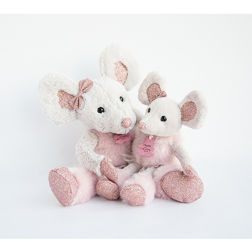 Peluche Souris étoile 37cm - Rose 