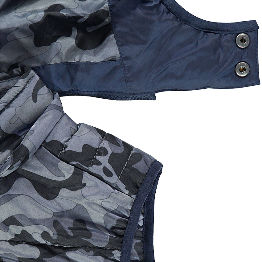 Doudoune sans manches matelassée avec motif army placé 