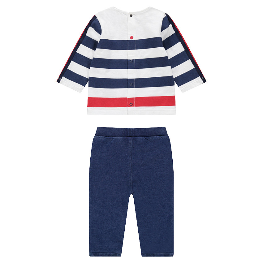 Ensemble avec tee-shirt manches longues print singe et pantalon en molleton 