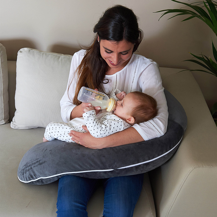 Coussin multirelax Soft Boa - Gris clair 