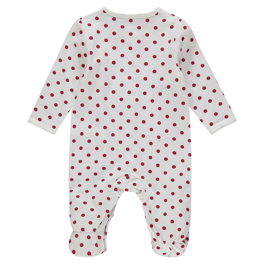 Dors-bien en jersey à pois all-over avec broderie Disney Minnie 